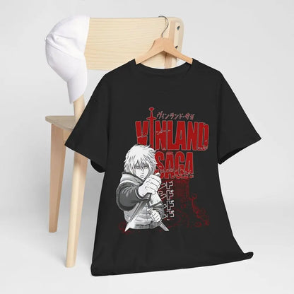 Vinland Saga: T-shirt, Inspired Anime Thorfinn T-shirt Black- Anime Gift