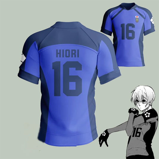 Blue Lock: Isagi Yoichi Football Jersey T-shirt Cosplay Hyoma Chigiri Meguru Bachira Tee Custom Name Number Clothes