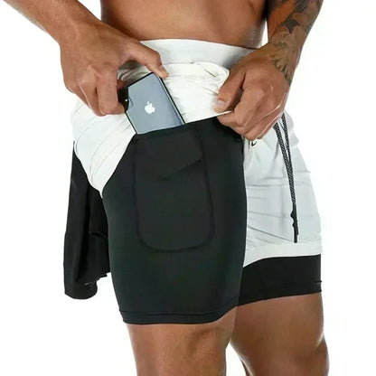 Naruto: Anime New Sports 2-in-1 Shorts 2025 Men and Women Summer Gym Training Sweat-absorbing Breathable Fake Two-piece Shorts