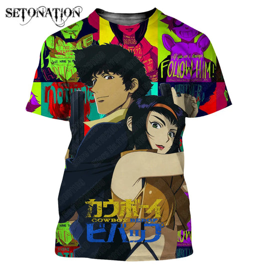 Cowboy Bebop: t shirt men women 3D print t-shirts Harajuku style tshirt streetwear summer tops