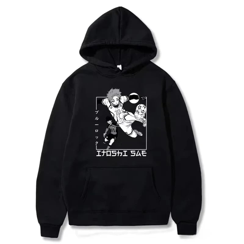 Blue Lock: 2026 New Autumn Winter Hooded Sweatshirts Manga BLUE LOCK Itoshi Sae Hoodies Men Women Casual Loose Anime Street Hip Hop Hoody