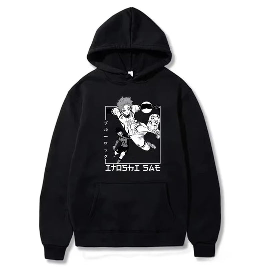 Blue Lock: 2026 New Autumn Winter Hooded Sweatshirts Manga BLUE LOCK Itoshi Sae Hoodies Men Women Casual Loose Anime Street Hip Hop Hoody