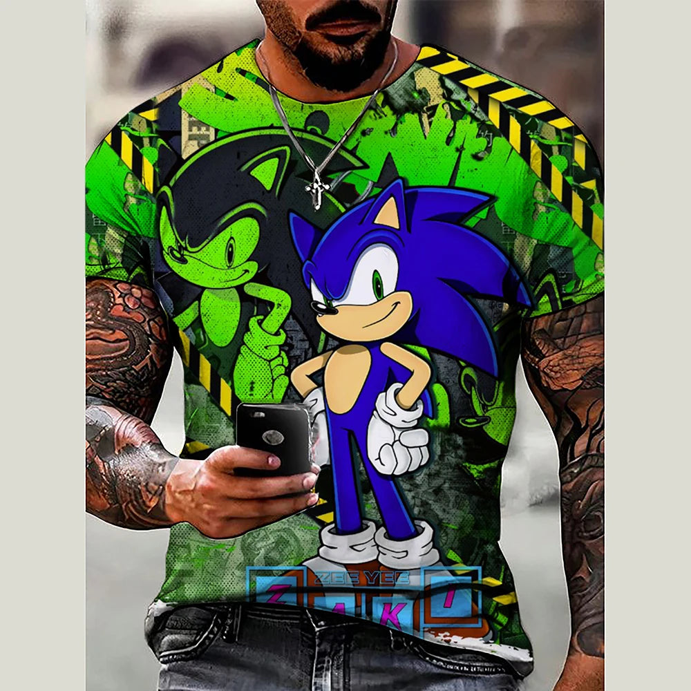 Sonics The Hedgehog-s 3D Print T-Shirt Top Shirts
