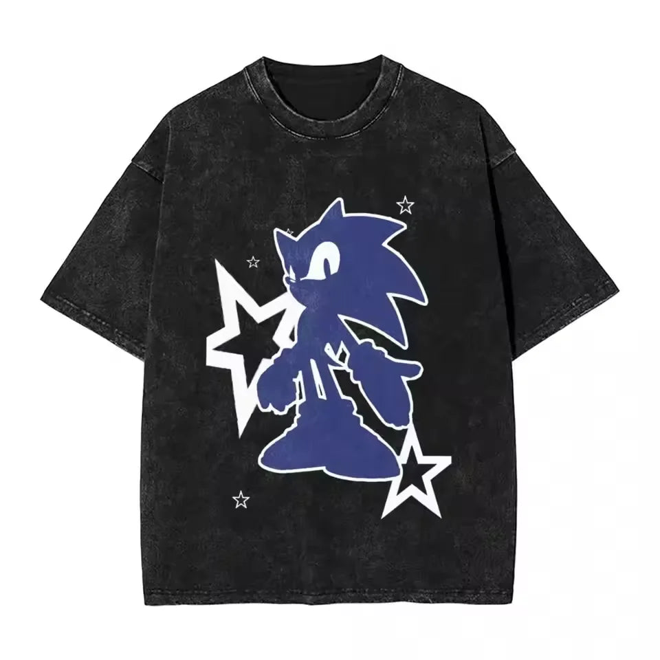 Sonic the Hedgehog: Shadow Cotton High Quality t shirt designer men t-shirts y2k streetwear manga unisex clothes