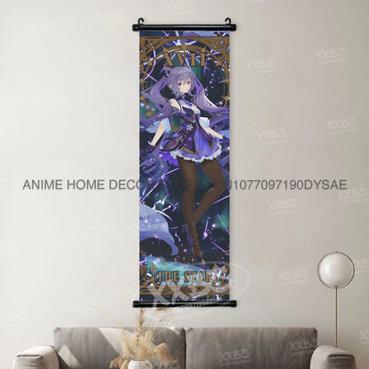 Genshin Impact: Posters Kamizato Ayaka Home Decor Klee Decorative Painting Barbara Scrolls Picture Arataki Itto Wall Artwork Sayu