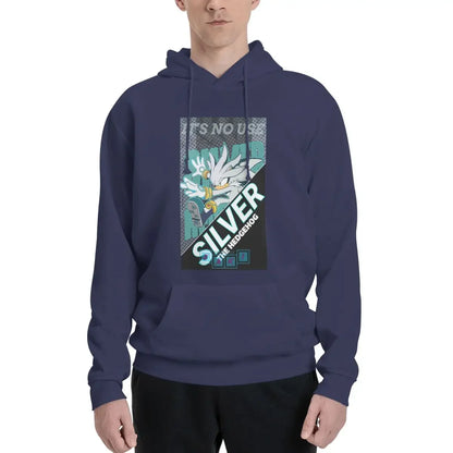 Sonic The Hedgehog: Silver The Hedgehog  Hoodies Men Women Casual Pullover Sweatshirts Harajuku Long Sleeve Clothing Autumn Winter