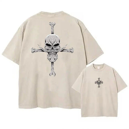 One Piece: Anime Print Washed T-shirt Men Hip Hop Streetwear Oversized Women Short Sleeved Graphic Tee Summer Harajuku Casual Top