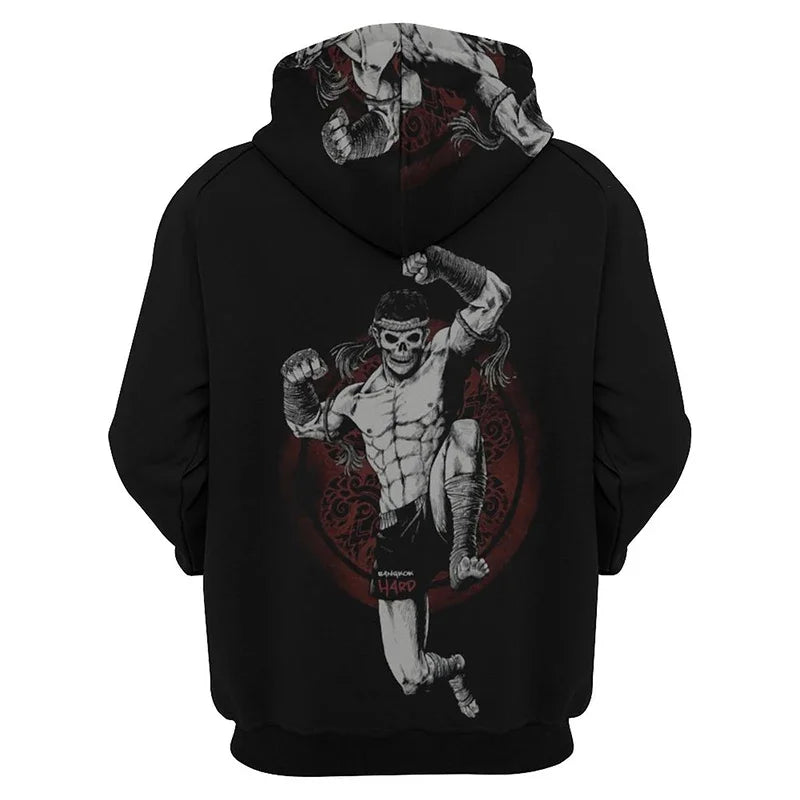 I.L.F.A.: New Pop 3D Muay Thai Boxer Baki style Printing Hoodies For Men Kids Fashion Sports Pullovers Fitness Gym Boxing Sweatshirts Harajuku Hoodie