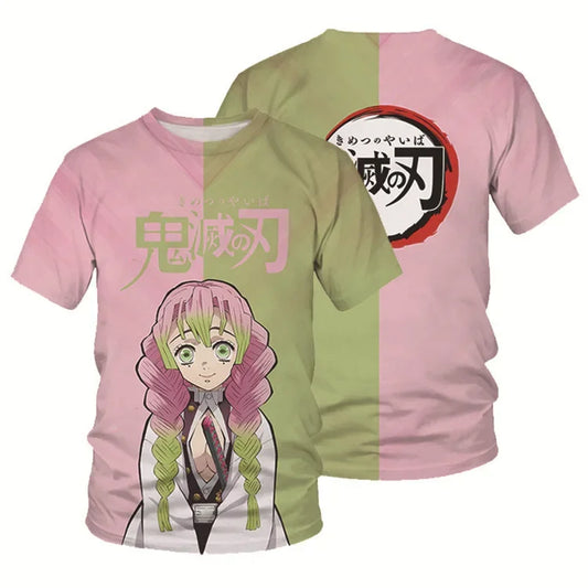 Demon Slayer: Kamado Tanjirou  T shirt 3D  Short Sleeve Y2k Tees