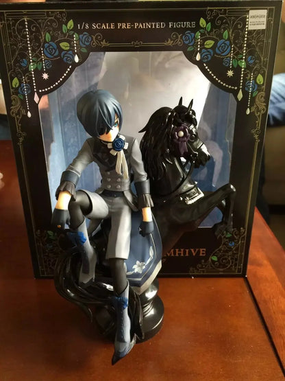 Black Butler: Ciel Phantomhive Sebastian Michaelis Anime Figure Model Statue Boys Collection Desktop Decoration Ornament Toy