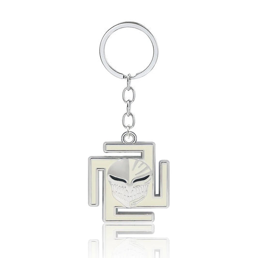 BLEACH: Thousand-Year Blood War Keychain Kurosaki Ichigo Zangetsu Double Blade Weapon Pendant Key Chain for Men Car Keyring Gift