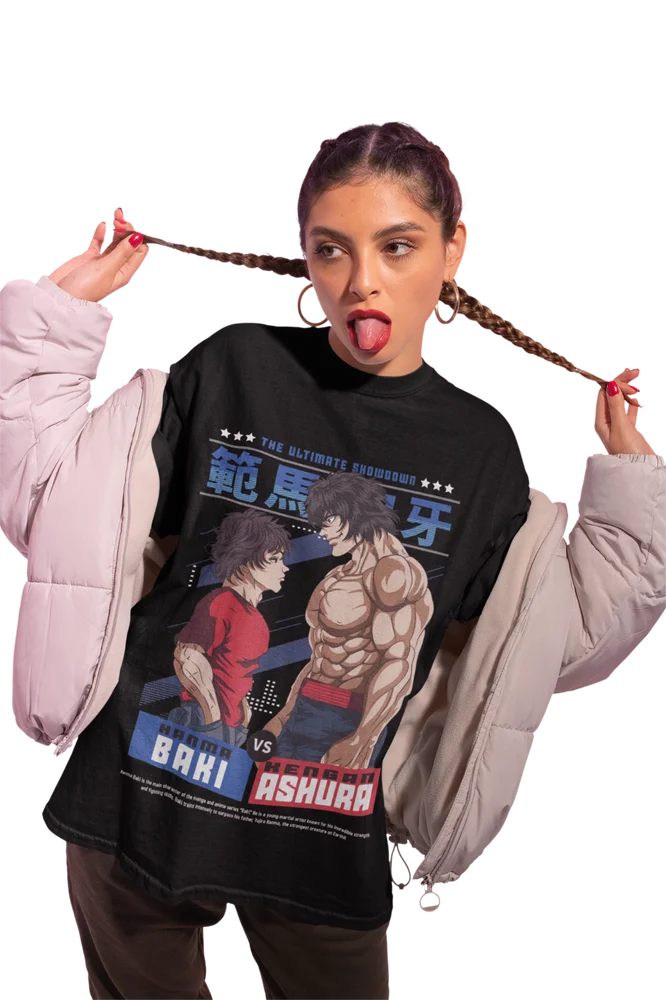 Baki Hanma The Grappler: T-Shirt Yujiro Martial Art Tee Anime Sport T-Shirt