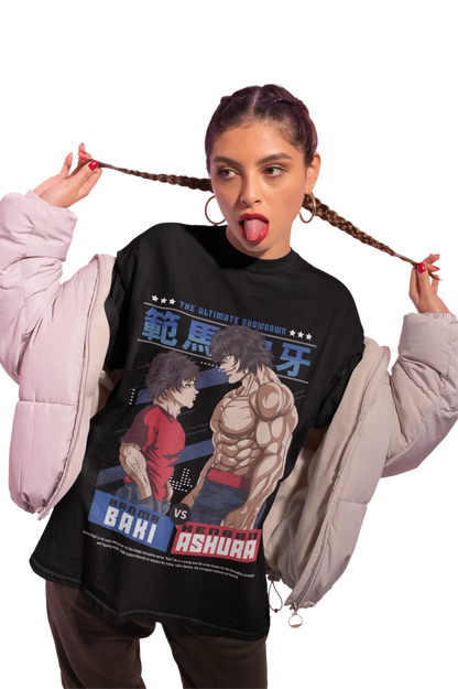 Baki Hanma The Grappler: T-Shirt Yujiro Martial Art Tee Anime Sport T-Shirt