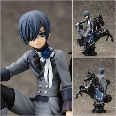 Black Butler: Ciel Phantomhive Sebastian Michaelis Anime Figure Model Statue Boys Collection Desktop Decoration Ornament Toy
