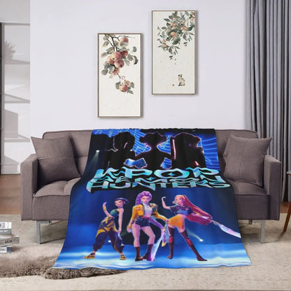 KPop Demon Hunters Blankets Quality Soft Warm Throw Blanket Home Decor Lightweight Throw Blanket For Living Room