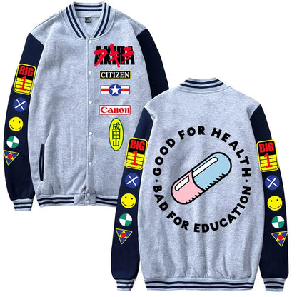 Anime Akira Print Baseball Uniform Men's 90s Manga Kaneda Shotaor Cosplay Graphic Sweatshirts Streetwear Jacket Unisex Tops