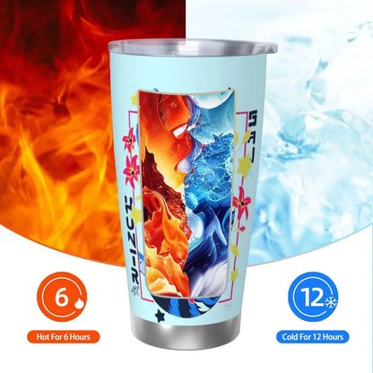 KPop Demon Hunters - Derpy  Insulated Tumbler with Lid Vacuum Thermal Mug Outdoor Travel Car Bottle Cup, 20oz