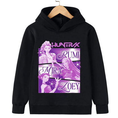 KPop Demon Hunters : Toddler Girl Clothes Demon Hunters Fashion Hoodie Clothes Child Girl Movie New Sweatshirts Casual Tops