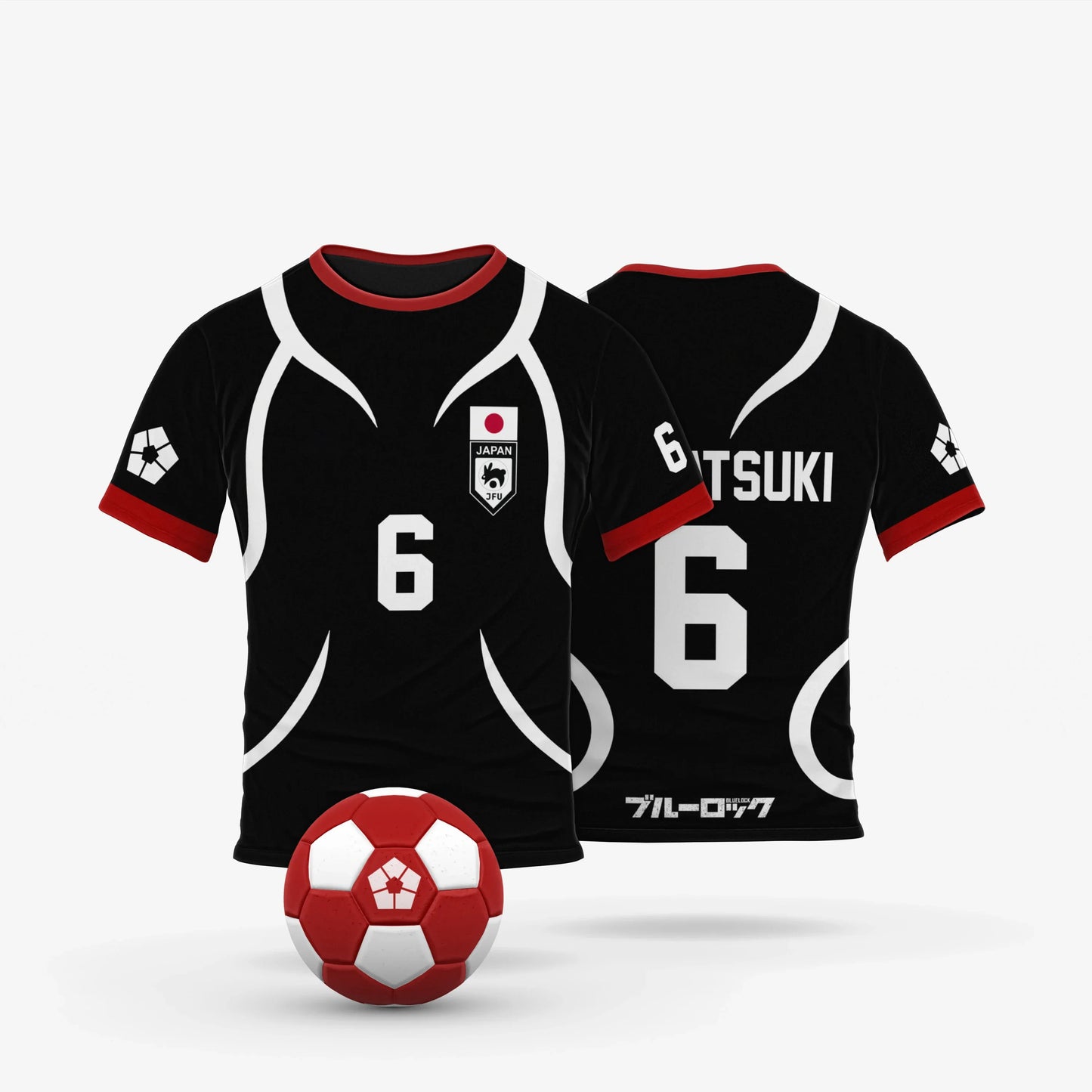 Blue Lock: Japan U20 Black Cartoon Anime Cosplay Men Jersey Summer Short Sleeve Children Tee Tops Quick-dry Fashion Women T-shirt