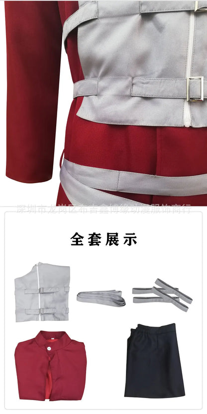 Anime Cosplay Kazekage Sabaku No Gaara Clothing For Man Halloween Costumes For Woman Wig Bag Carnival Performance