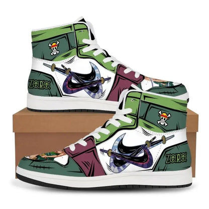 One Piece: Luffy Zoro Sneakers Casual Shoes Basketball Shoes Printing Comfortable Oversize Flat Shoes Birthday Gift