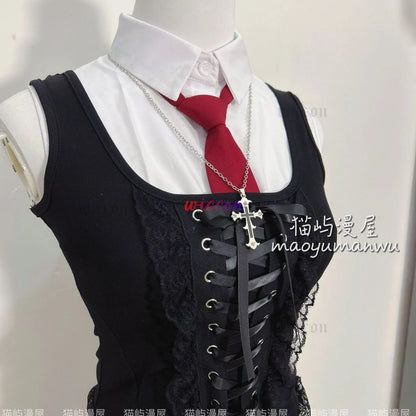 Death Note:Misa Cosplay  Misa Amane Cosplay Costume Daily Sexy Dress Subculture Necklace y2k jirai kei GothLoli Uniform Wig