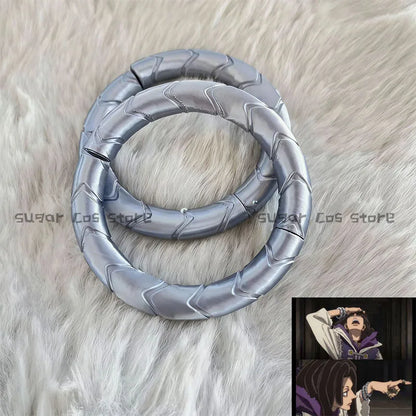 Gachiakuta: Jabber Wonger Cosplay Prop 3D Printing Silver Bracelet Ring Nails Accessories Full Set Halloween Party Adult