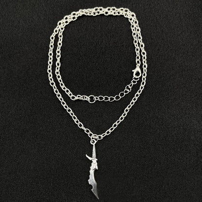 Solo Leveling:  Series Necklace Exquisite Short Blade Model Pendant Necklace Trendy Jewelry Gifts