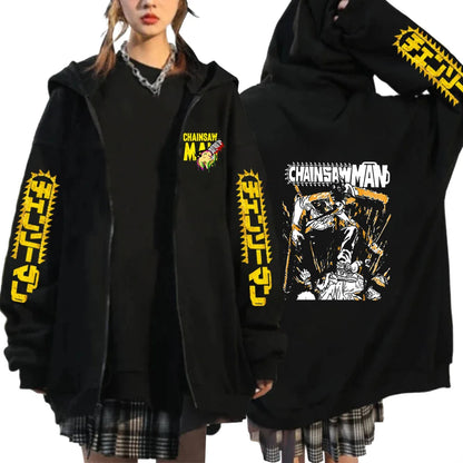 Chainsaw Man: Denji Demon Hoodie Men Anime Zip Up Hoodies Print Anime