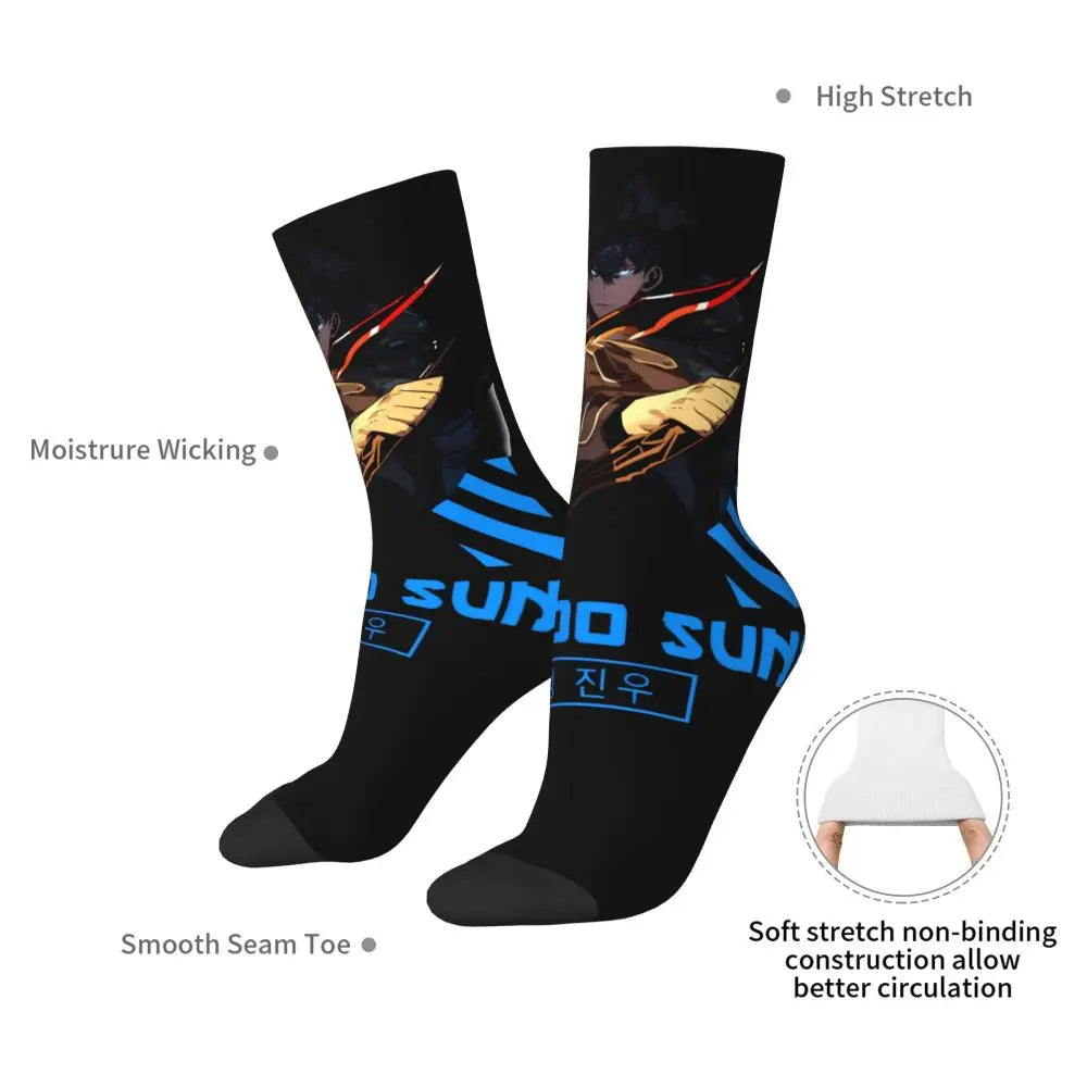 Solo Leveling: Sung jinwoo Shadow Monarch Socks,Leisure Beautiful printing Suitable for all seasons Dressing Gifts