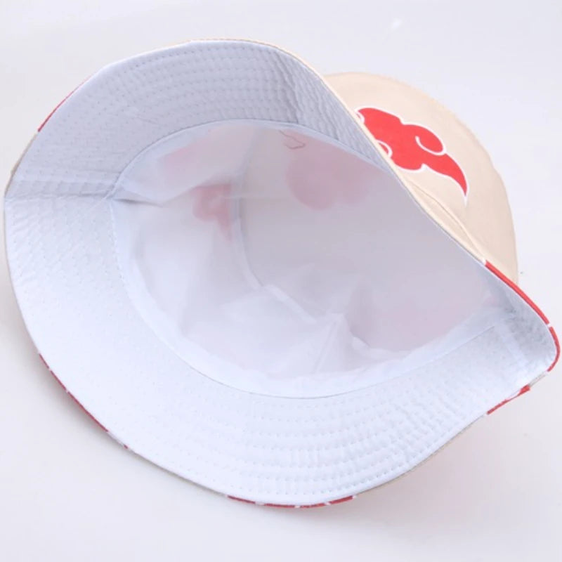 Naruto: Akatsuki Fisherman's Hat Men Women Red Cloud Bucket Hat Summer Breathable Hat Sun Protection Hat Beach Party Gift