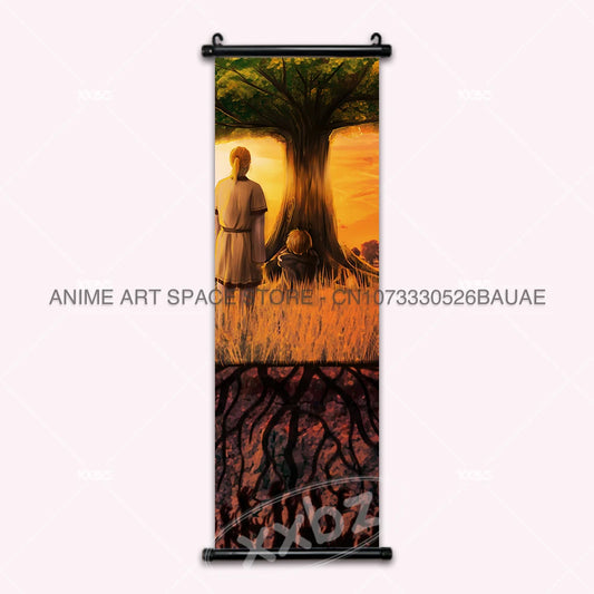 Vinland Saga: Hanging Painting Thorfinn Karlsefni Anime Decorative Poster Leif Ericson Room Decor Scroll Picture Cartoon Wall Art
