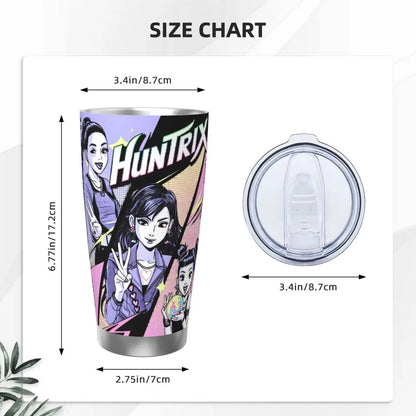 KPop Demon Hunters - Derpy  Insulated Tumbler with Lid Vacuum Thermal Mug Outdoor Travel Car Bottle Cup, 20oz