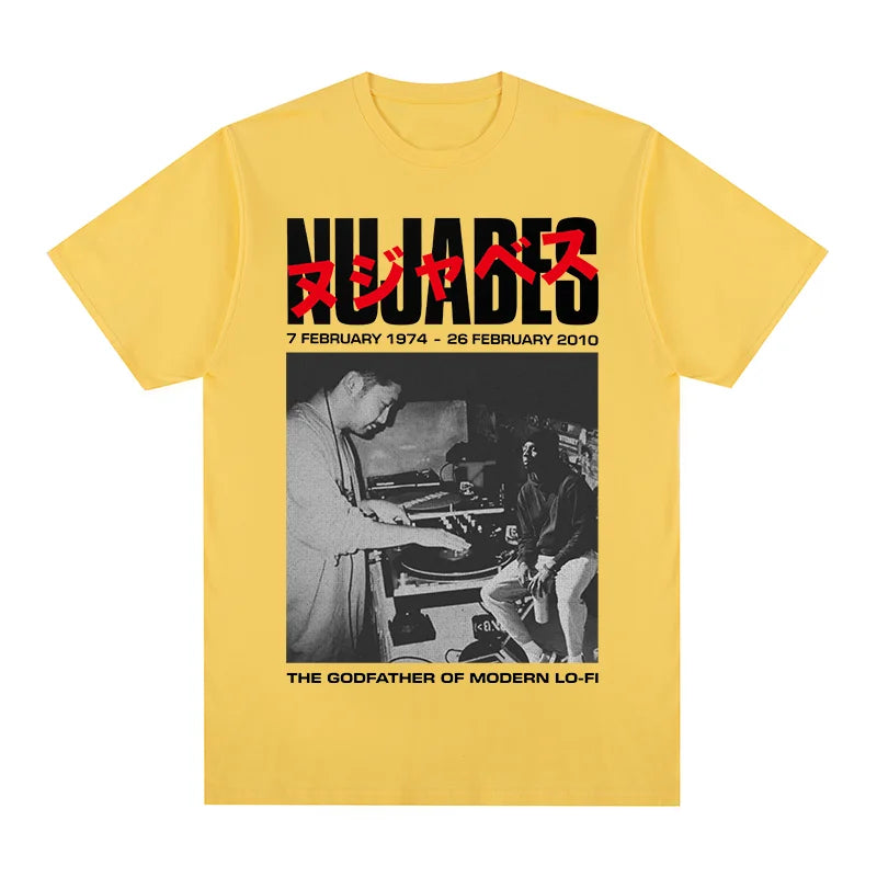 Samurai Champloo: Nujabes Vintage T-shirt the godfather of modern lo-fi music Japanese art Hip Hop Cotton Men T shirt New TEE TSHIRT Womens tops