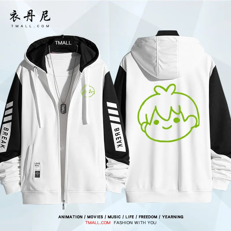 Blue Lock: Isagi Yoichi Nagi Seishiro Cosplay Costum Long Sleeve Print Jacket Zipper Hoodie Women Men FashionHooded Costumes Couple Jacket