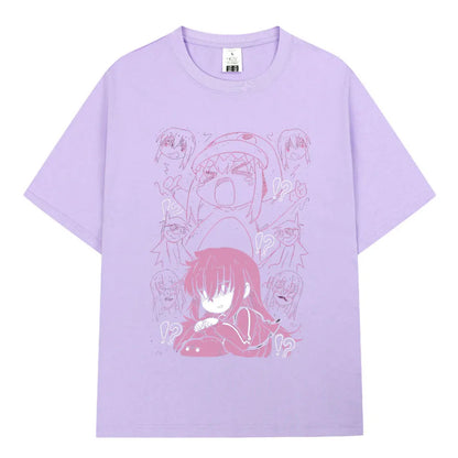 Bocchi The Rock: T-shirt Anime Gotoh Hitori Graphic T-shirts Men Women Summer Oversized Cotton T Shirts Streetwear