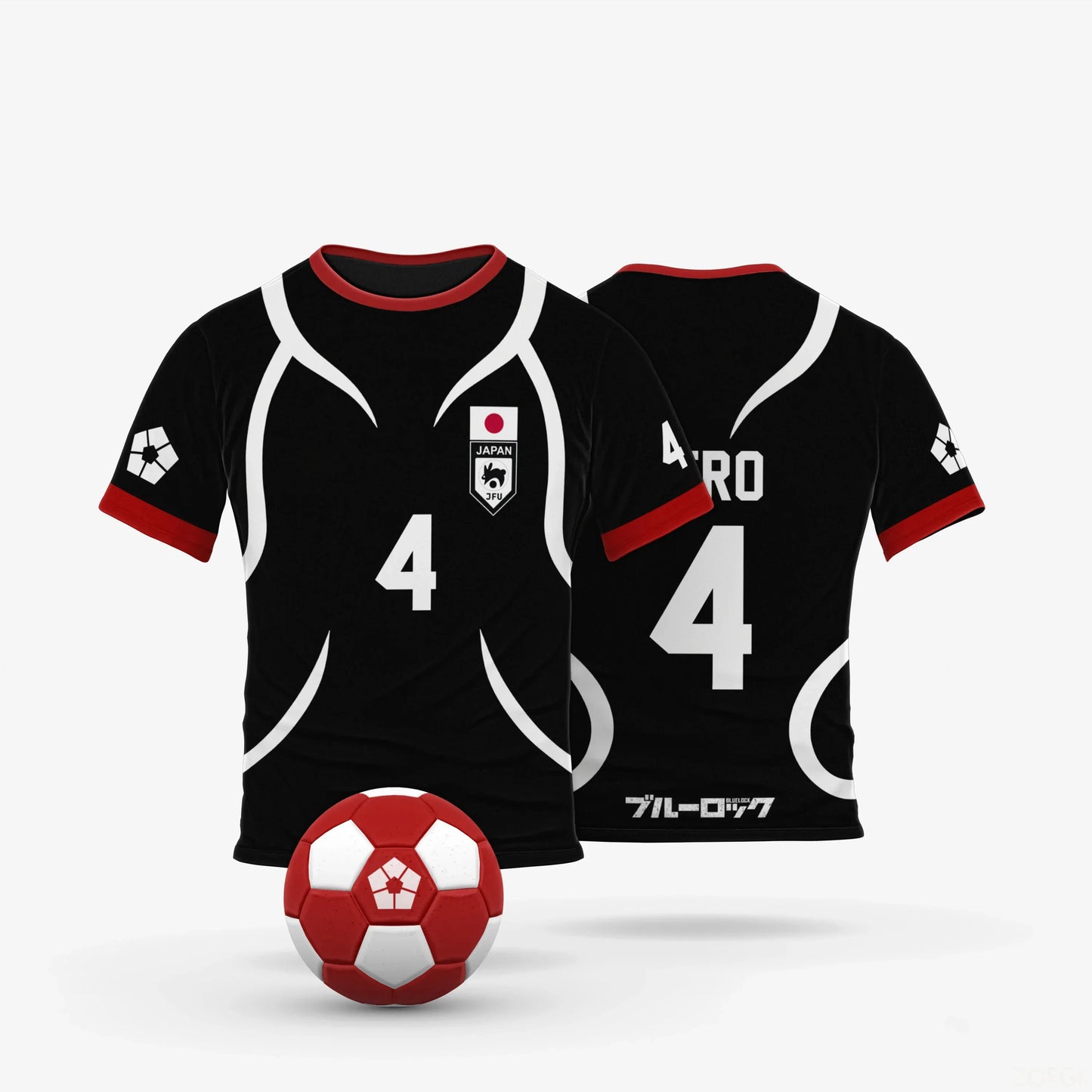 Blue Lock: Japan U20 Black Cartoon Anime Cosplay Men Jersey Summer Short Sleeve Children Tee Tops Quick-dry Fashion Women T-shirt
