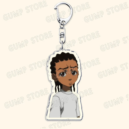 The Boondocks: Keychains for Accessories Bag Huey Riley Scarface Freeman Keyrings Jewelry Fans Gifts