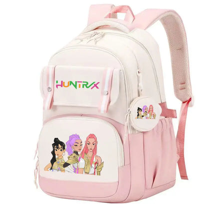 KPop Demon Hunters: Backpack Print Capacity Lightweight Daypack Schoolbag Girl Casual Travel Commute Bag