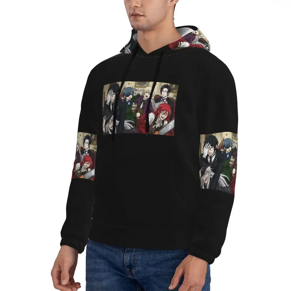 Black Butler: Sebastian Hoodies Hip Hop Pullover Autumn Winter Men's Women's Sweatshirts Long Sleeve Tops