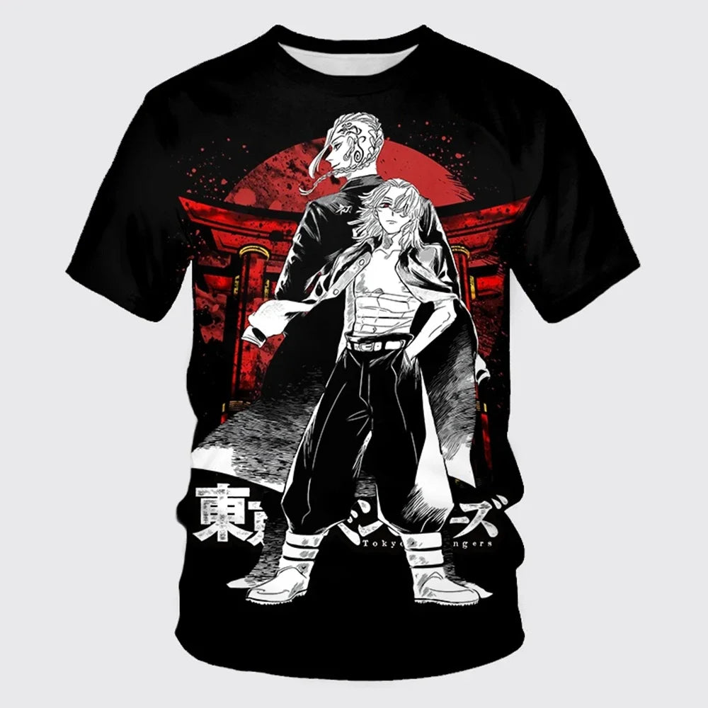 Tokyo Revengers: 3D Printed Unisex T-shirt Neutral Casual Street Style Short-sleeved Plus Size Top