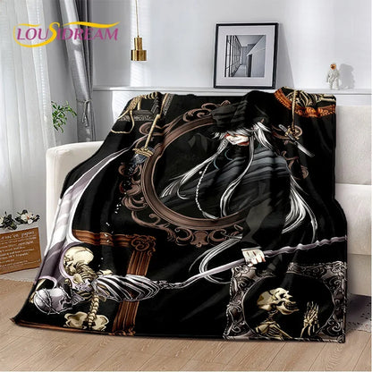 Cartoon Black Butler Anime 3D Blanket,Soft Throw Blanket for Home Bedroom Bed Sofa Picnic Travel Office Rest Cover Blanket Kids