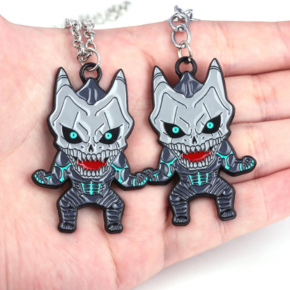Kaiju No. 8:  Cute Little Monster Keychain Necklace Fashion  Metal Necklaces Choker For Women Men Jewelry Gift