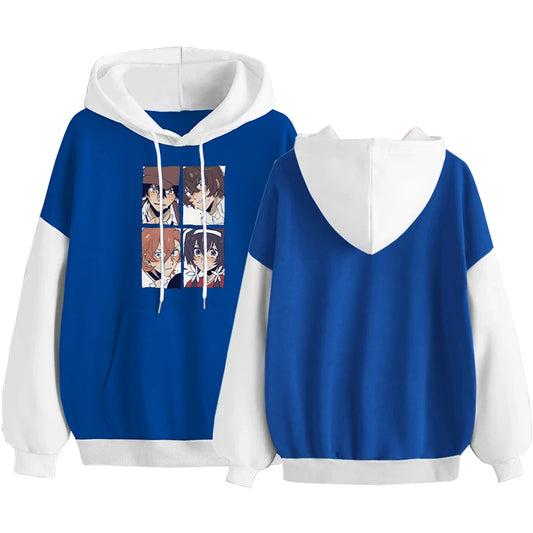 Bungo Stray Dogs:  Nakajima Atsushi  Hoodies Kawaii Appliques Patchwork Pullover