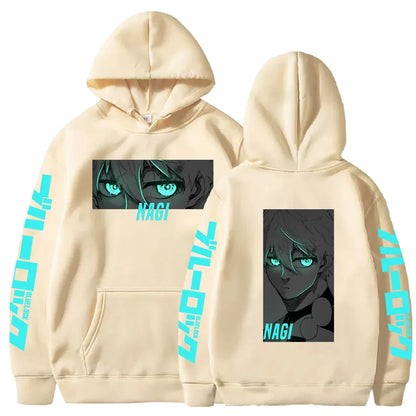 Blue Lock: Nagi Seishiro Manga Printed Hoodies for Men Women Harajuku Anime Sweatshirts Long Sleeves Fleece Warm Streetwear