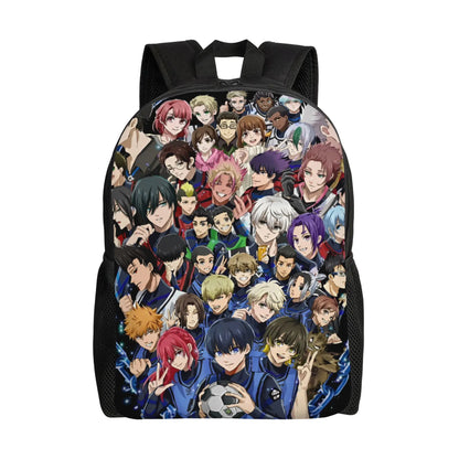 Blue Lock: Backpack for Men Women Teenage High School Hiking Travel Daypack Soccer Anime Laptop Computer Canvas Bags Durable