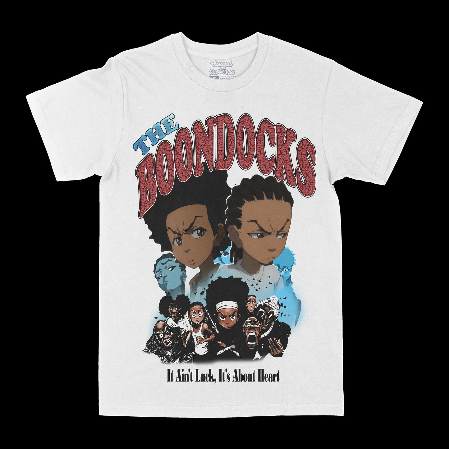 The Boondocks: Themed Unisex Funny Round Neck 100% Cotton T Shirt Harajuku Graphic T Shirts Men Clothing Oversized T Shirt