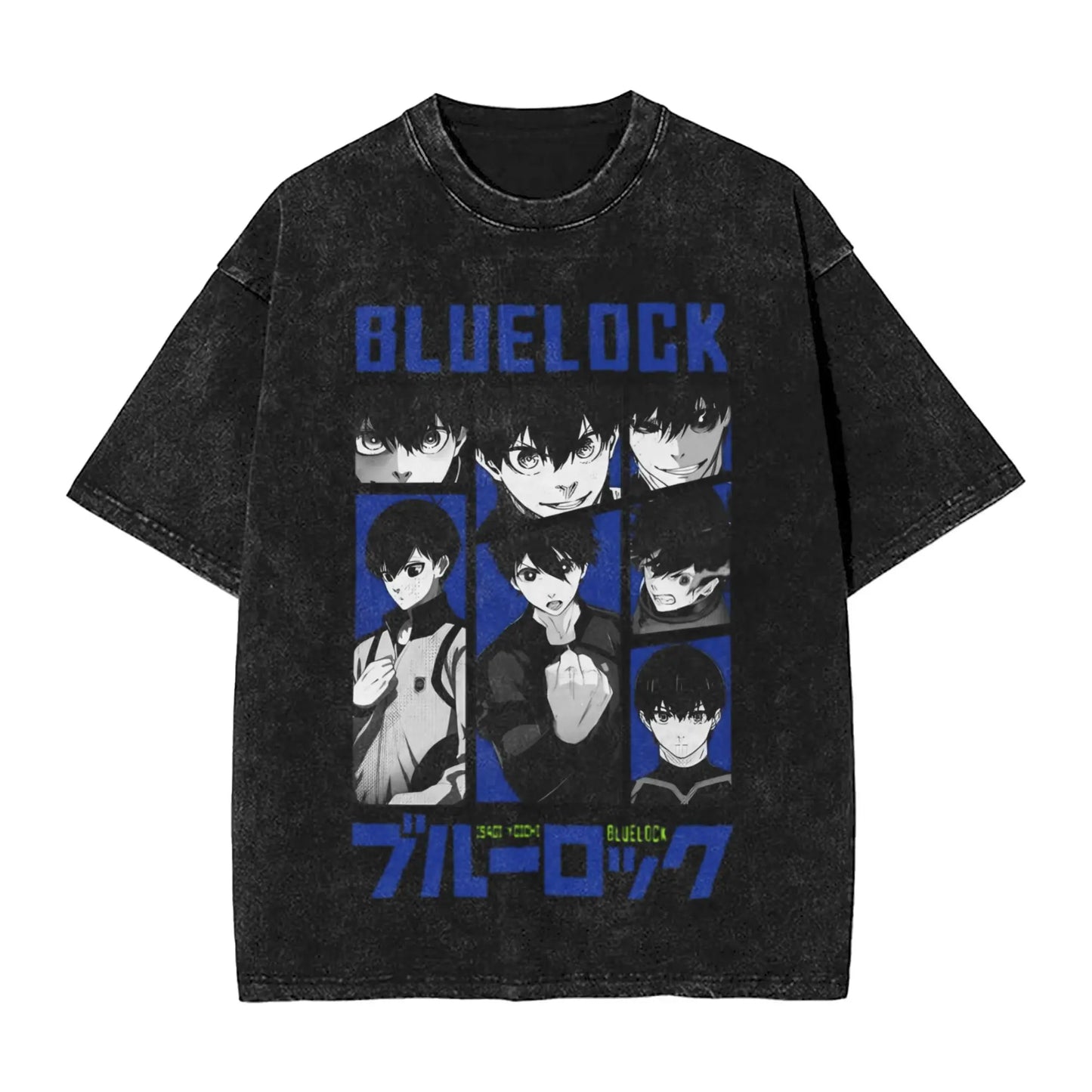 Blue Lock: ISAGI YOICHI T Shirt Printed Cotton Washed  Retro T-Shirts