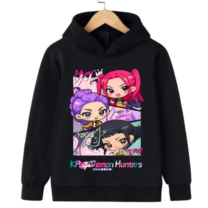 KPop Demon Hunters : Toddler Girl Clothes Demon Hunters Fashion Hoodie Clothes Child Girl Movie New Sweatshirts Casual Tops