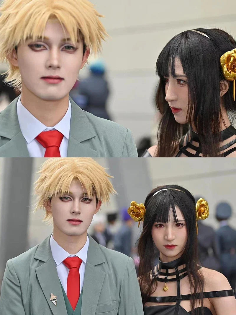 Spy X Family : ADULT DY20Anime Cosplay Costume Yor Forger Sexy Dress Loid Forger Light Green Suit Anya Kawaii Outfit Carnival Party Wig